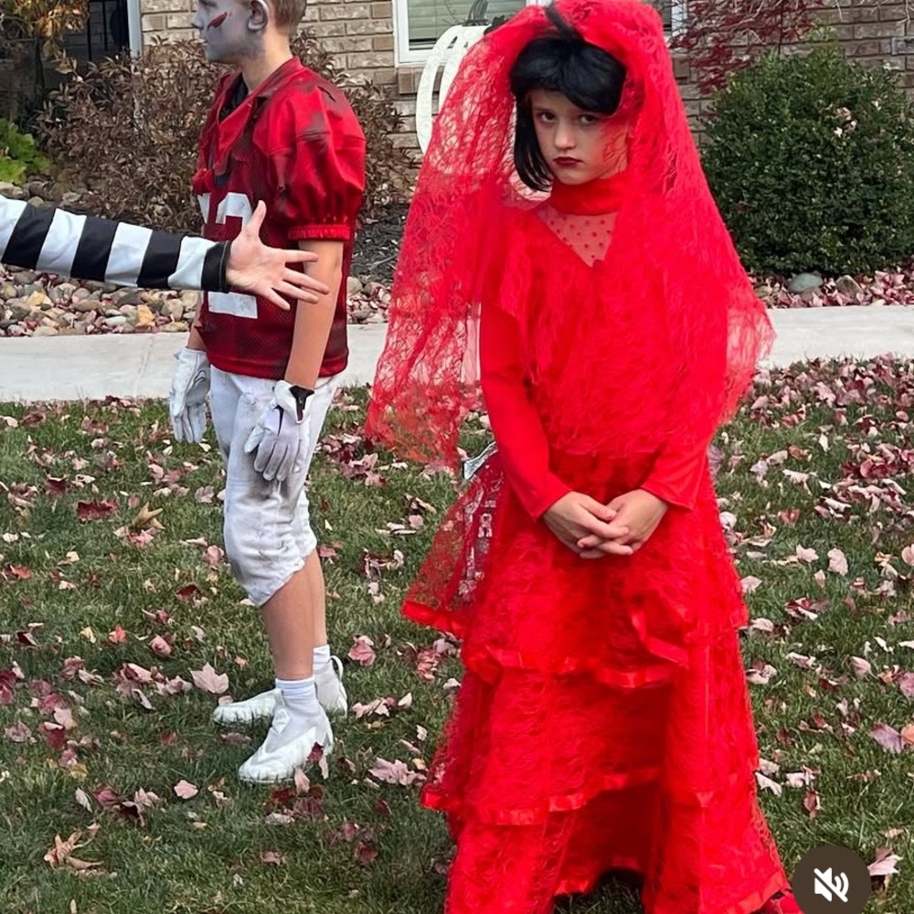 Beetlejuice Red Dress Lydia Kids Costume